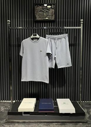 Літній костюм лакоста lacoste шорти з футболкою комплект