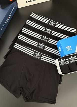 Труси боксери чоловічі adidas 5шт чоловічі труси адідас трусы мужские боксеры fellix