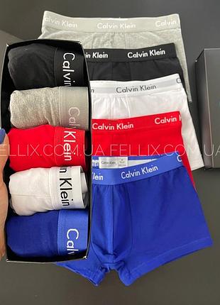Труси для чоловіків кельвін кляйн calvin klein 365 new комплект 5шт різнокольорові в коробці. розмір xxl fellix l