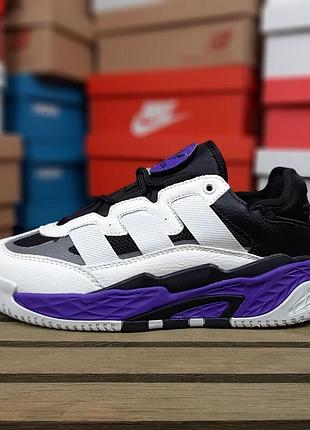 Кросівки жіночі adidas niteball white purple білі з бузковим розмір 40/25,5см