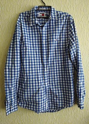 Качественная хлопковая мужская рубашка, р.м, touch jeans, regular, индия