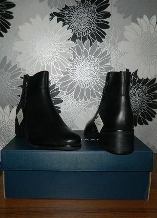 Cole haan lyla waterproof leather bootie ботильоны кожаные 37.5 и 38.56 фото