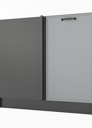 Тумба кутова низ мдф на кухню 880 (без стільниці). нижній кухонний модуль кутовий чорний+асфальт