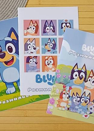 Раскраска блуи bluey а5 набор 3 шт (28911)