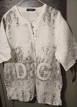 Белая рубашка dolce & gabbana р.l