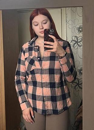Жіноча сорочка в клітинку 100% бавовна розмір m/l