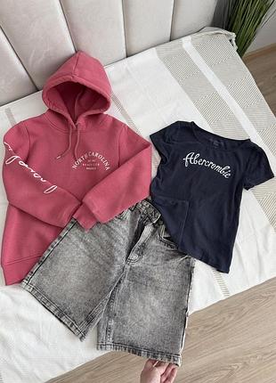 Шорти бермуди reserved, худі на флісі та футболка ❤️ речі на 9-10 років, 140р ❤️ за все 220 грн