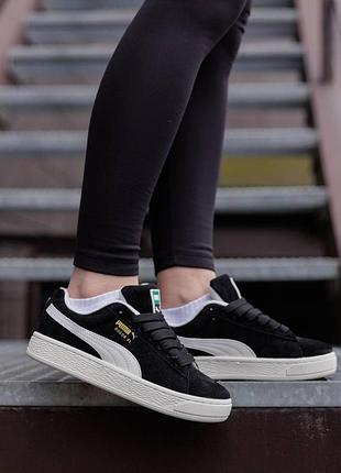 Жіночі кросівки puma suede xl black white nd 36