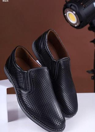 Черные туфли для мальчика из натуральной кожи р. 35 -41
