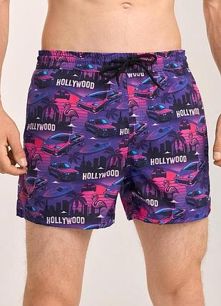 Шорты для плавания pobedov pool day hollywood фиолетовый