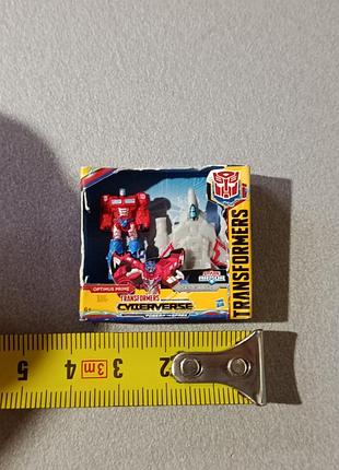 Трансформер оптимус прайм, микро фигурка , мини брендз ,hasbro 3