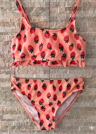Роздільний купальник топ плавки бікіні👙 primark 🍓 6-7 років, 122 см
