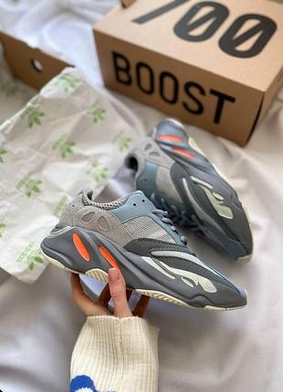Сірі кросівки адідас їзі буст 700 унісекс adidas yeezy boost 700 inertia grey 41
