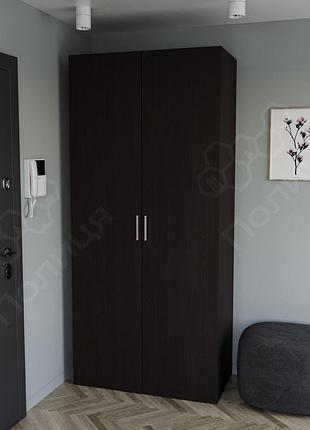 Шафа 219х100 розпашна зі штангою, гардероб в офіс, салон, в передпокій, шафа для верхнього одягу. венге