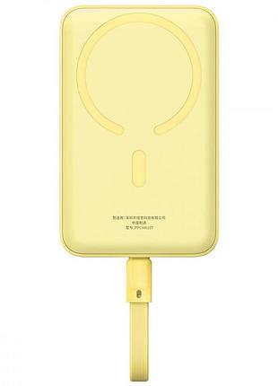 Портативна батарея baseus magnetic mini 30w 10000mah yellow
