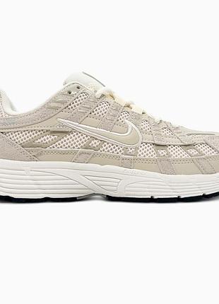 Бежевые кроссовки унисекс nike p-6000 beige х найк 42