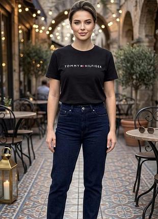 Футболка женская tommy hilfiger черная жіноча футболка майка br-st m