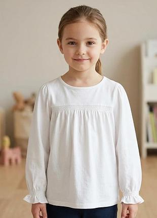 Блуза uniqlo в школу на дівчинку 5-6 років (120 см)