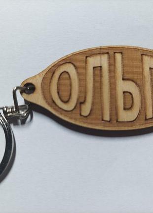 Дерев'яний іменний брелок