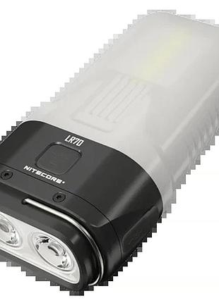 Фонарь кемпинговый ручной + power bank nitecore lr70 3 в 1 (400 люмен, 3000 люмен, red 10 люмен, 1-2x21700, usb type-c)