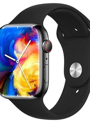Смарт-часы smart watch gs7 pro max, 45 мм, звонки, беспроводная зарядка черный