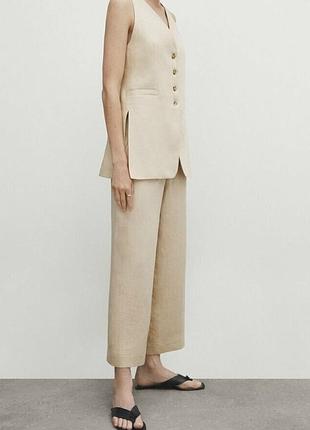 Massimo dutti костюм льон