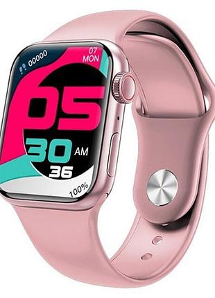 Розовый умные смарт-часы smart watch m7 pro max 45mm электронные наручные смарт часы с функцией звонка