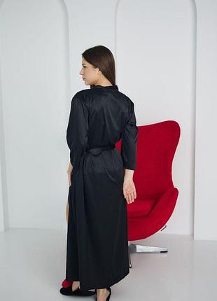 Женский длинный шелковый халат р.s,m,l,xl.