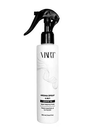 Профессиональный спрей-термозащита viart aroma spray 4 in 1 leave-in, 200 мл
