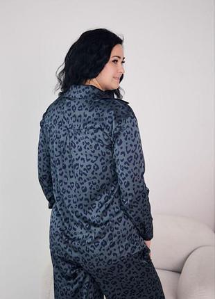 Шелковая пижама штаны и рубашка s/m,l/xl,2xl\3xl