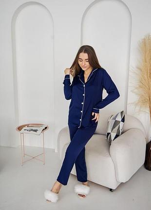 Жіноча піжама шовкова штани та сорочка s,m,l,xl