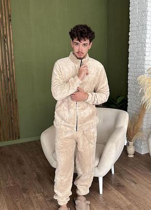 Мужская пижама махровая теплая домашний костюм на р.m,l,xl,2xl