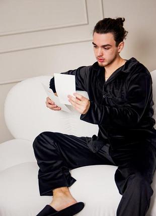 Мужская пижама велюровая домашний костюм р.m.l,xl,2xl