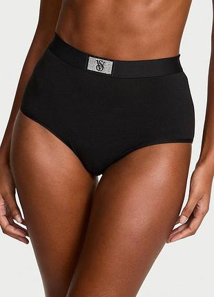Бавовняні трусики brief modern з логотипом із камінчиків shine patch. victoria's secret. оригінал 🇺🇸