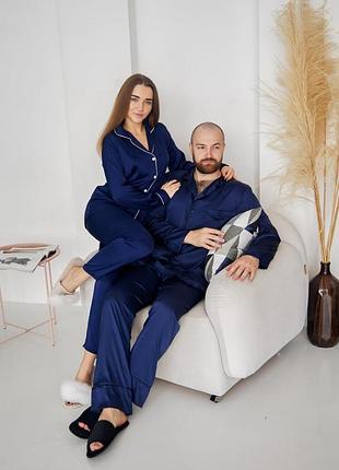 Жіноча піжама шовкова штани та сорочка s,m,l,xl