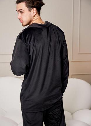 Мужская пижама велюровая домашний костюм р.m.l,xl,2xl