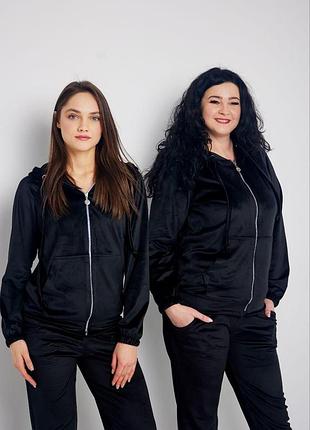 Жіночий велюровий спортивний костюм на блискавці s,m,l,xl, 2xl, 3xl,4xl,5xl