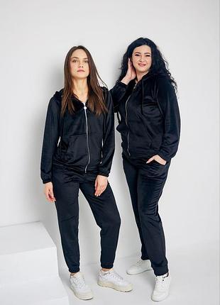 Жіночий велюровий спортивний костюм на блискавці s,m,l,xl, 2xl, 3xl,4xl,5xl