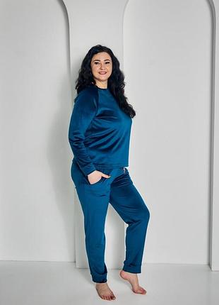 Велюровый спортивный костюм большие размеры 2xl,3xl,4xl,5xl