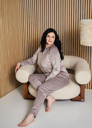 Велюровый спортивный костюм большие размеры 2xl,3xl,4xl,5xl