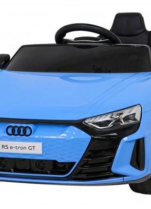 Электромобиль audi rs e-tron gt qls6888 синий, кожаные сиденья, колеса eva, mp3, р/к, 12в*7аh, 2*25w
