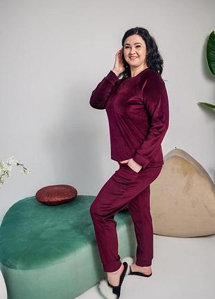 Велюровый спортивный костюм большие размеры 2xl,3xl,4xl,5xl