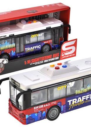 Автобус инерционный js120-c озвученный, со светом, в коробке р.33x9,5x13,5 см yg toys