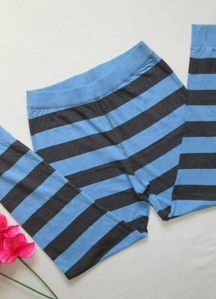 Суперовые хлопковые пижамные домашние штаны в полоску высокая посадка f&f2 фото
