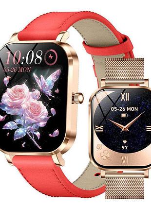 Смарт-часы с bluetooth-звонками, spo2, ip68, 100+ спортивных режимов, 2 ремешка