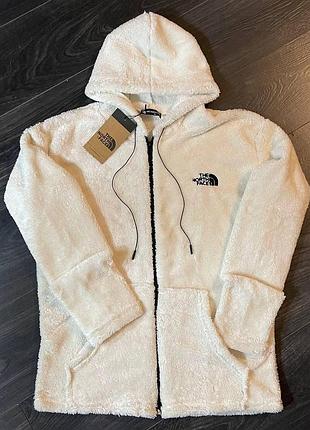 Чоловічий плюшевий білий худі tnf модна оверсайз толстовка тнф для хлопця l