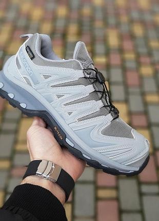 Чоловічі термо кросівки salomon xa forces світло сірі gore-tex зимові теплі кросівки соломон на горетекс 45(28см)