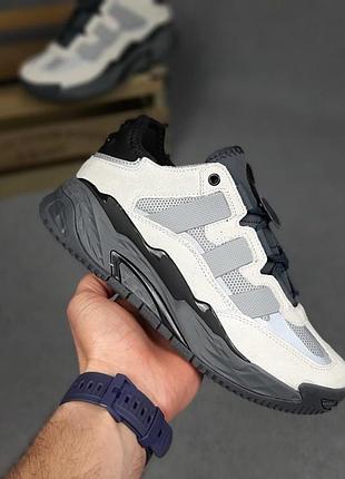 Чоловічі літні кросівки adidas niteball сірі модні кросівки адідас найтбол чудової якості 43