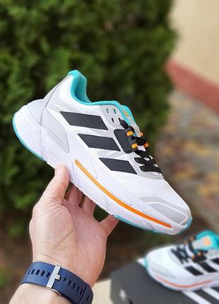 Жіночі літні кросівки adidas adistar 2.0 running білі з чорним та бірюзой кросівки адідас адістар топ якість