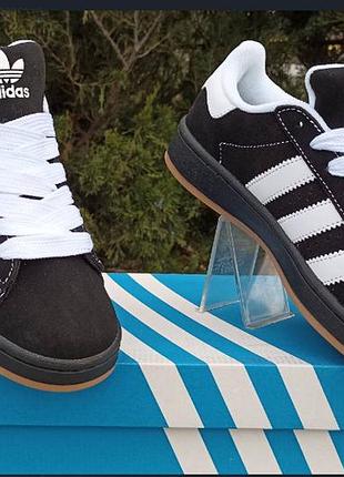 Кроссовки женские adidas korn замша черные